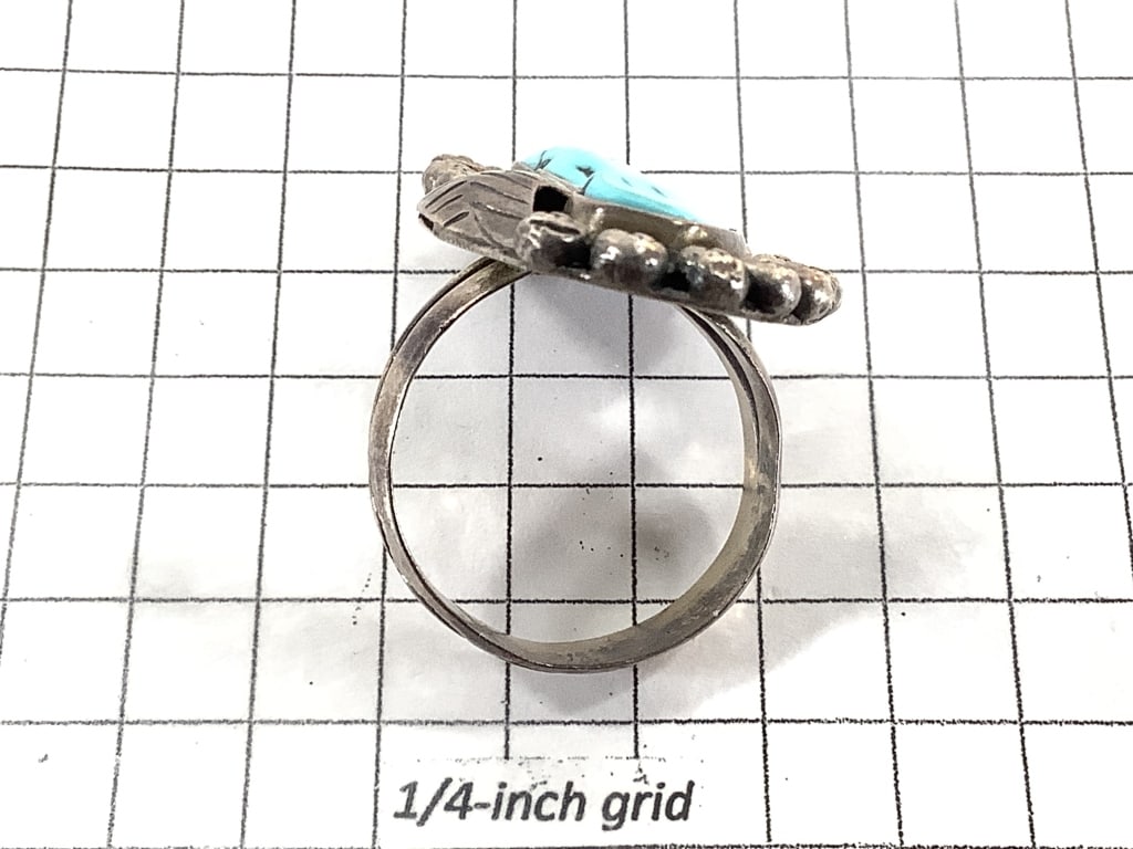 Unmarked Turquoise Ring 9.1g TW - 5