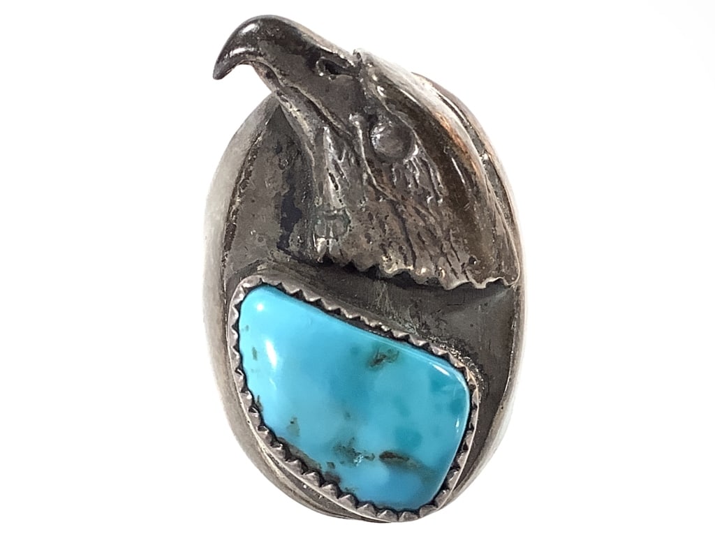 Unmarked Turquoise Ring 16.8g TW - 2