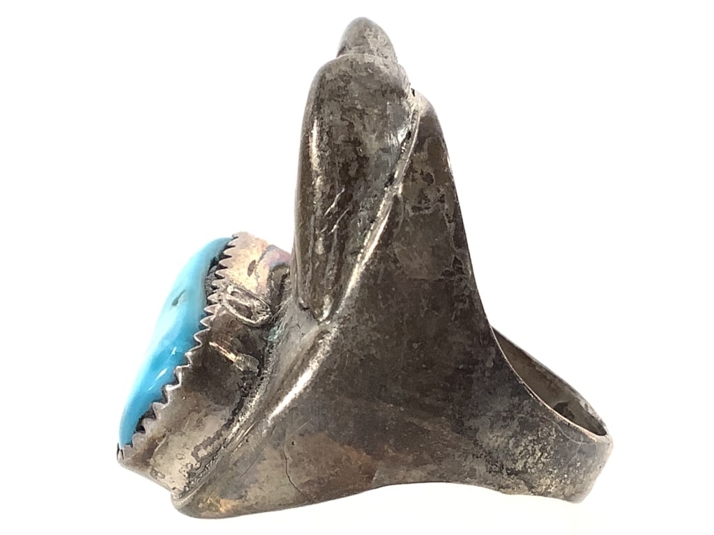Unmarked Turquoise Ring 16.8g TW - 3