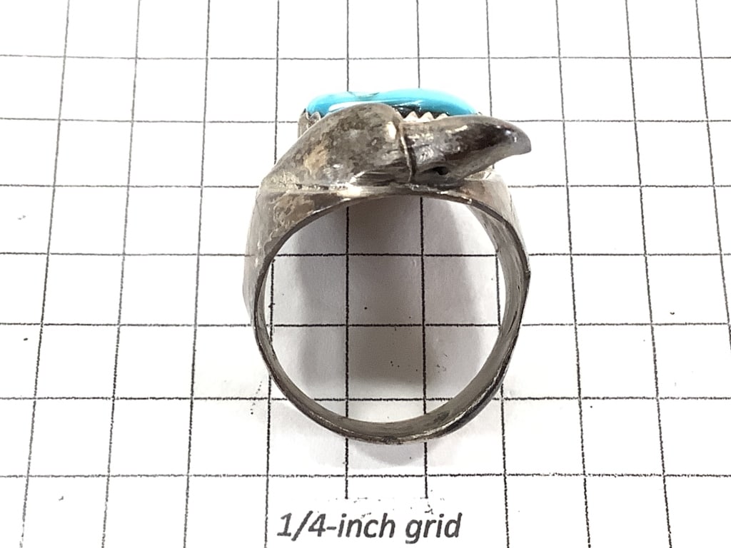 Unmarked Turquoise Ring 16.8g TW - 7