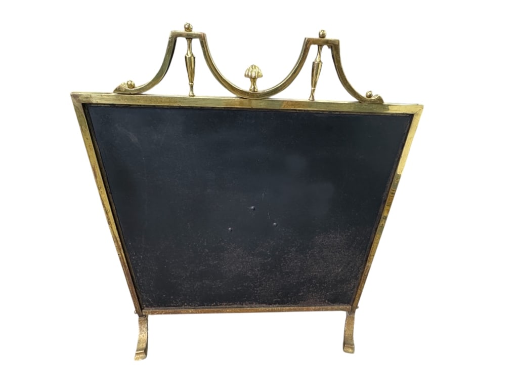 Small Brass Fire Screen - 3