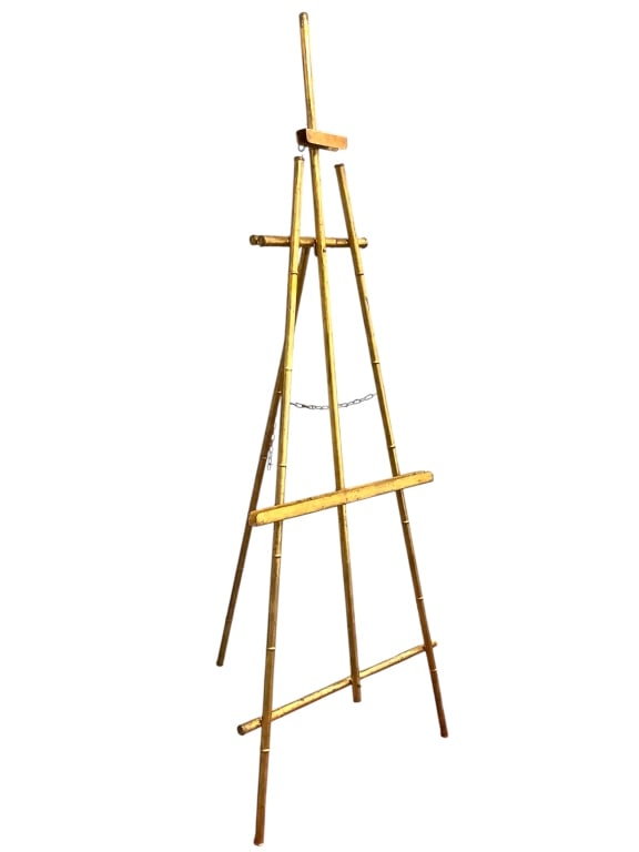 Gilt Faux Bamboo Floor Display Easel (1 of 4)