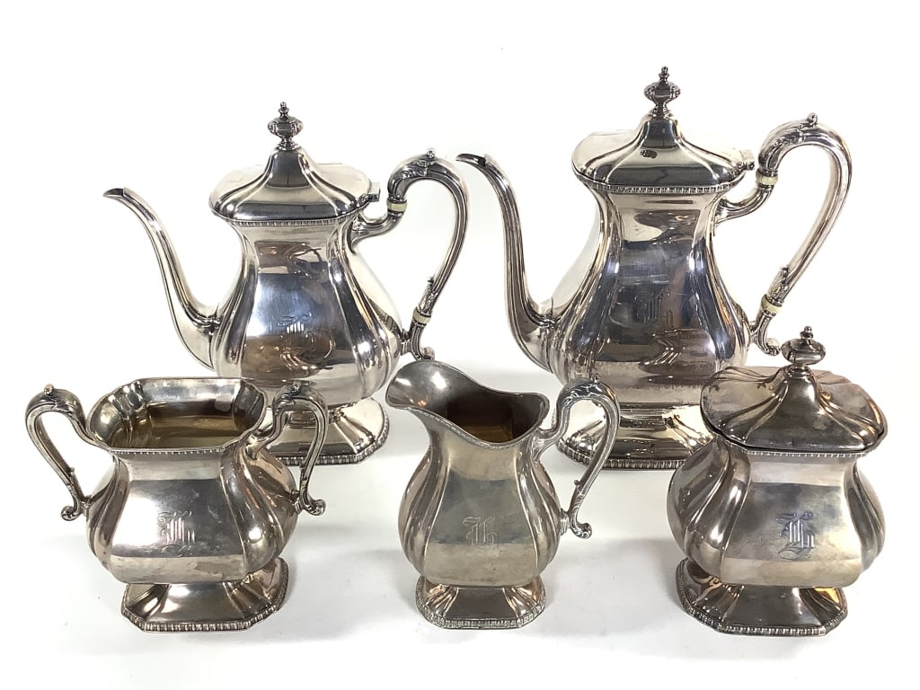 Reed & Barton Hanover 5 Pc Sterling Tea Set (1 of 20)