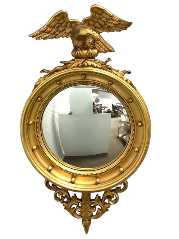 Margolis Gilt Eagle Convex Mirror - 2