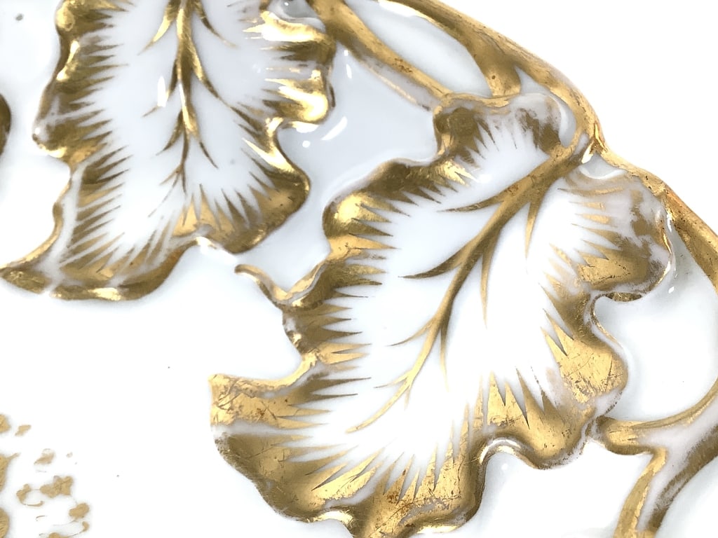 KPM Berlin Gilded Leaf Plate - 4