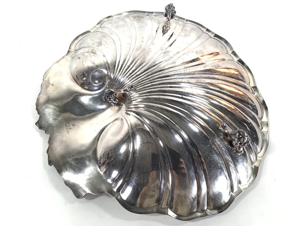 Reed & Barton Silverplate Footed Shell Dish - 4