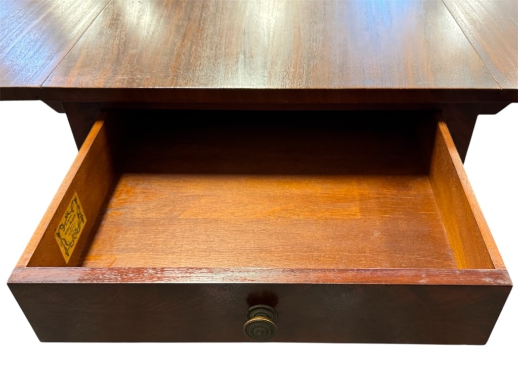 Nathan Margolis Figured Mahogany Drop Leaf Table - 3