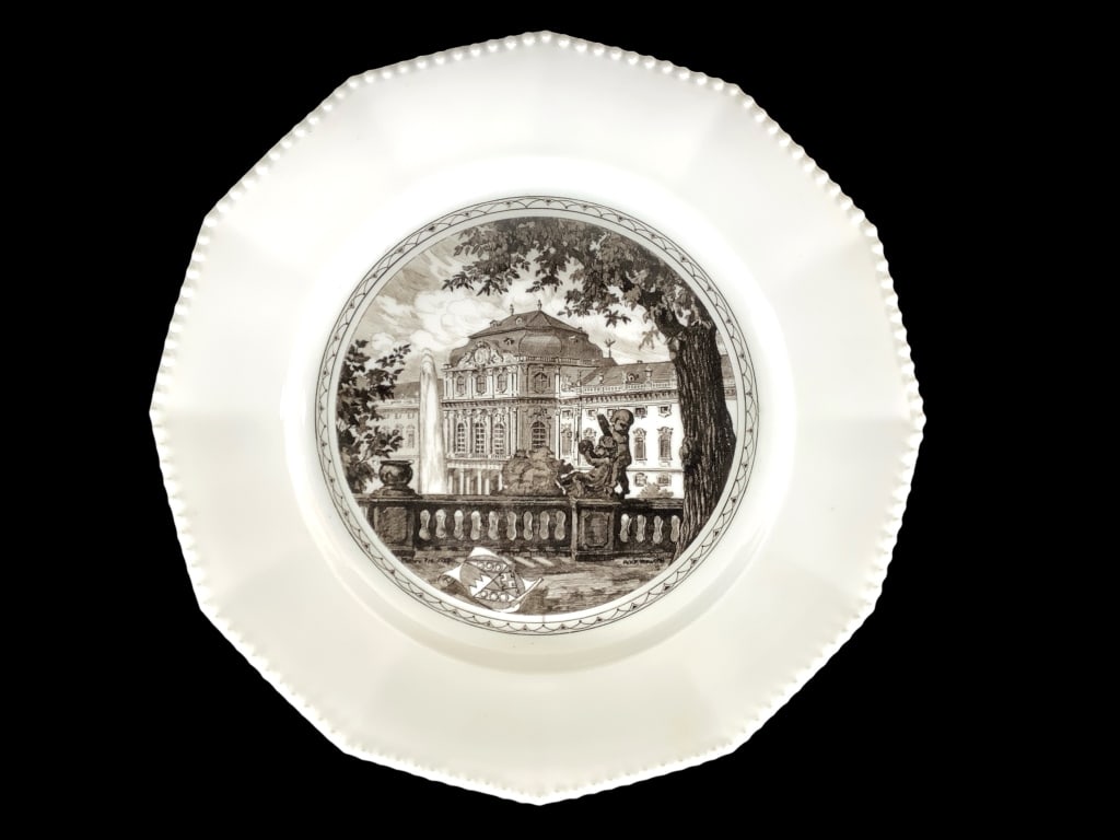 Nymphenburg Transferware Collectible Plate: 10"W, marked on back.