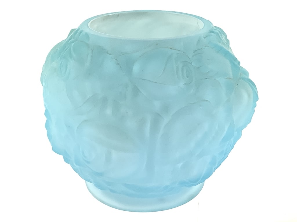 Satin Art Glass Water Lily Rose Bowl (1 of 4)