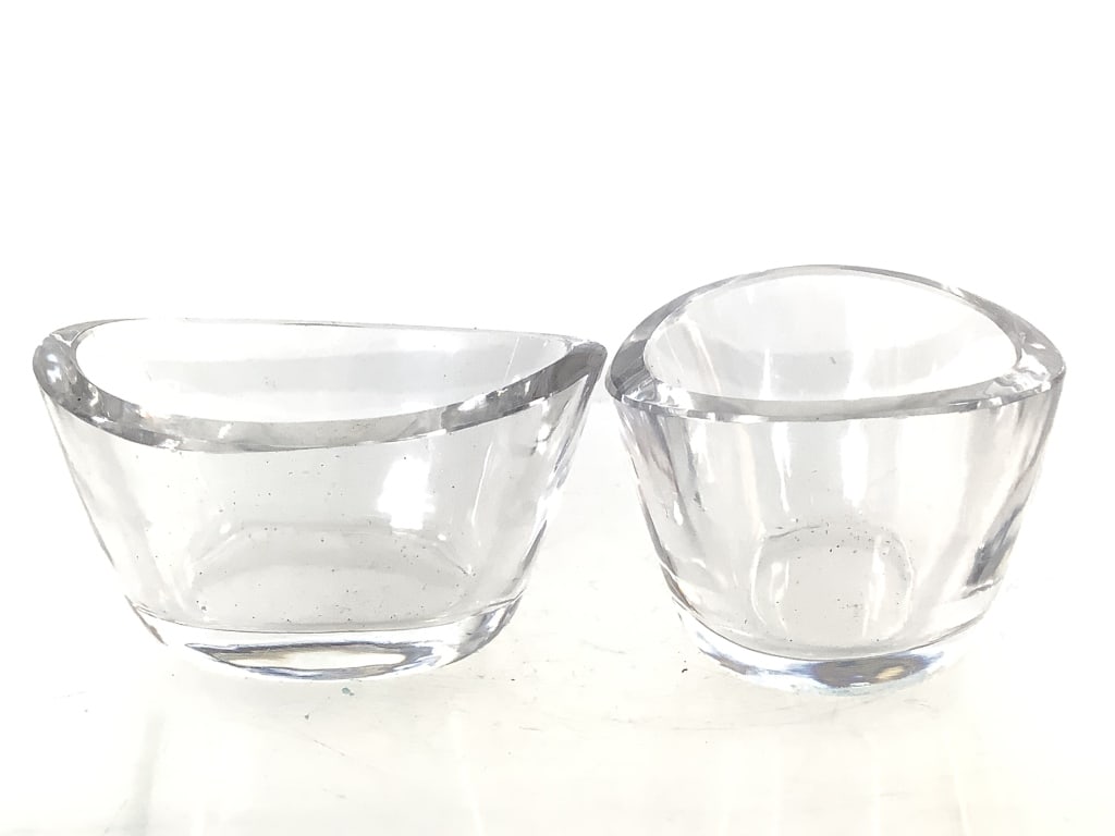 Gorham Sterling Master Salt Cellars w Glass Insert - 11
