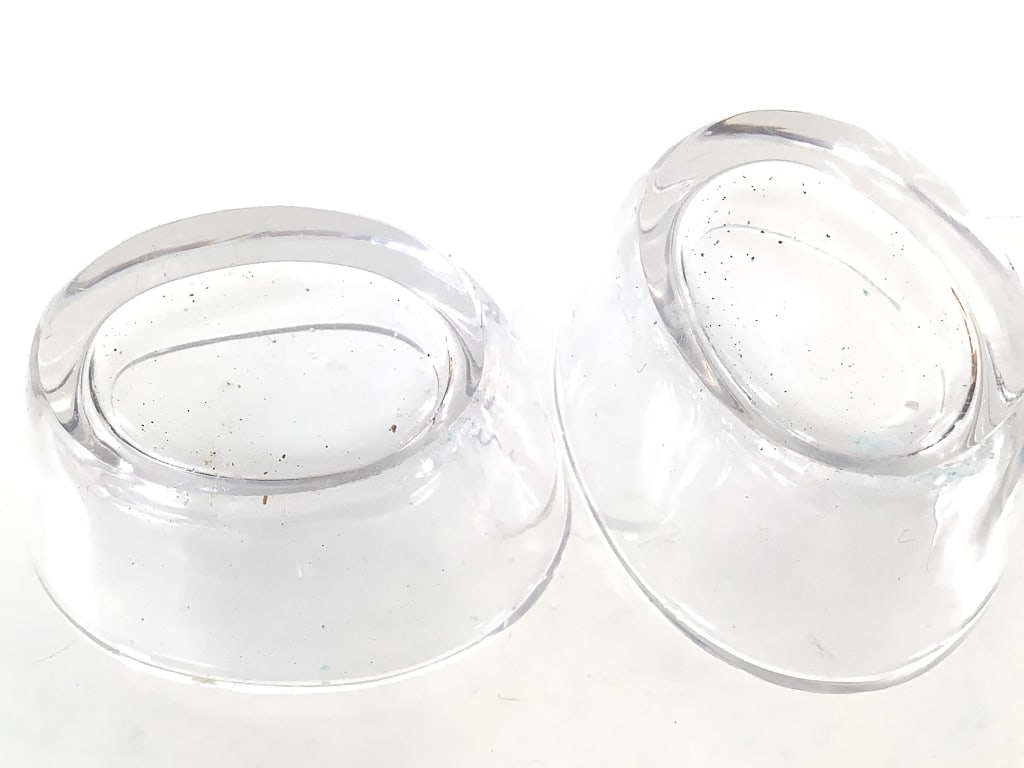 Gorham Sterling Master Salt Cellars w Glass Insert - 12