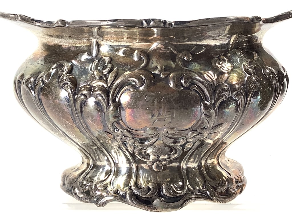 Gorham Sterling Master Salt Cellars w Glass Insert - 2
