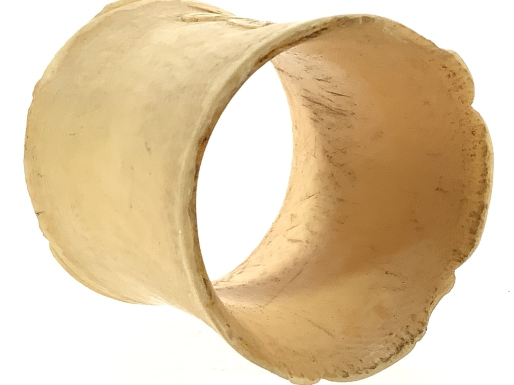 Ivory Floral Motif Napkin Ring - 6