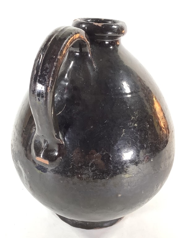 Early Glazed Brownware Jug - 3