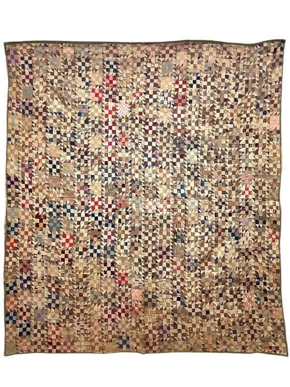 Antique Postage Stamp/Thousand Pyramid Quilt (1 of 9)