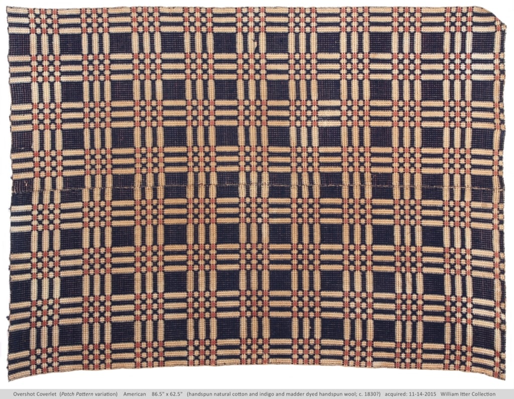 Patch Pattern Overshot Coverlet 86" x 62"