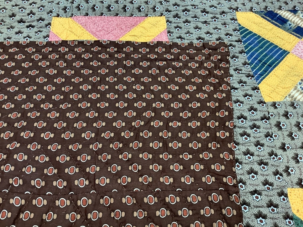 Early Union Patchwork Quilt 80" x 72" - 6