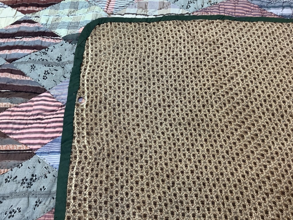 Silk Patchwork Diamond Quilt 77" x 77" - 8