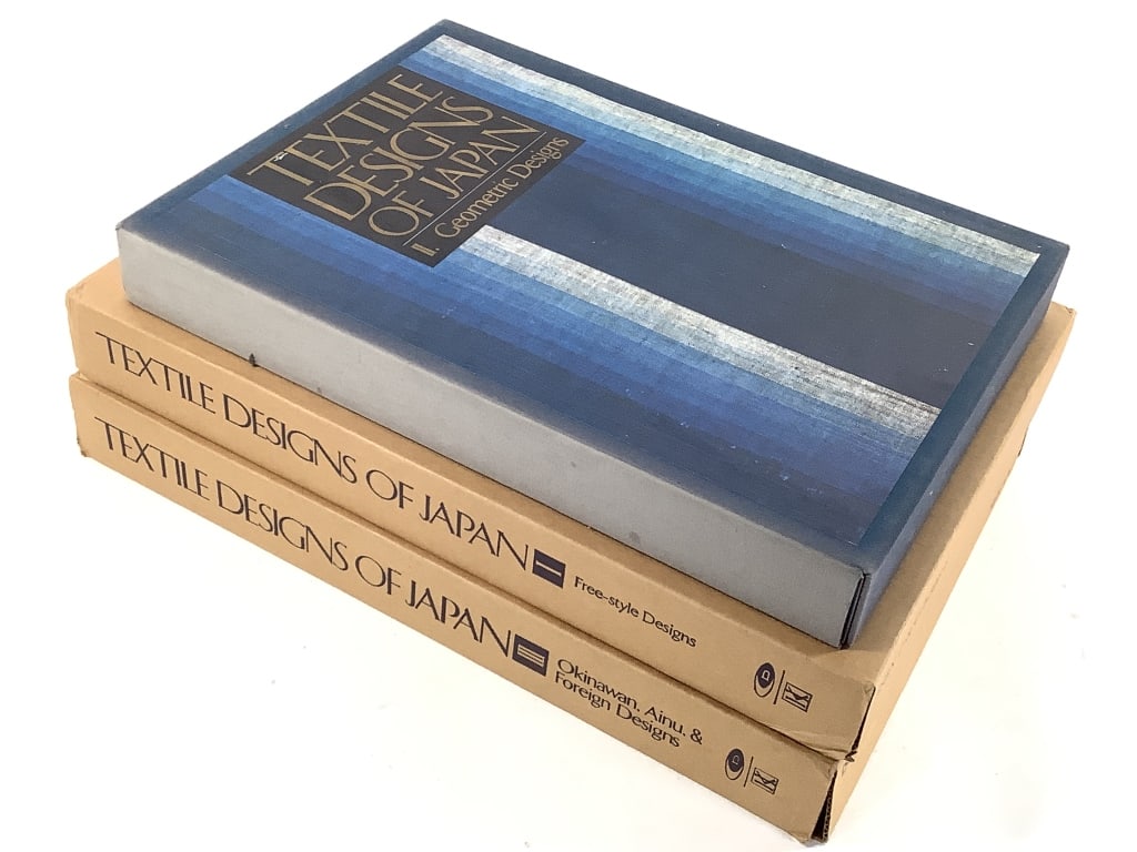 Textile Designs of Japan Vol. 1-3 Hardback Books (1 of 9)