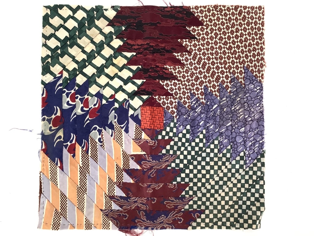 Vtg Pineapple Patchwork Quilt Blocks - 2