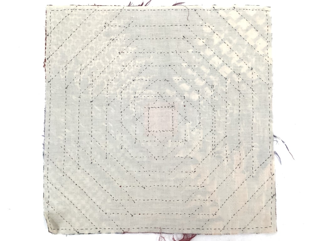 Vtg Pineapple Patchwork Quilt Blocks - 4