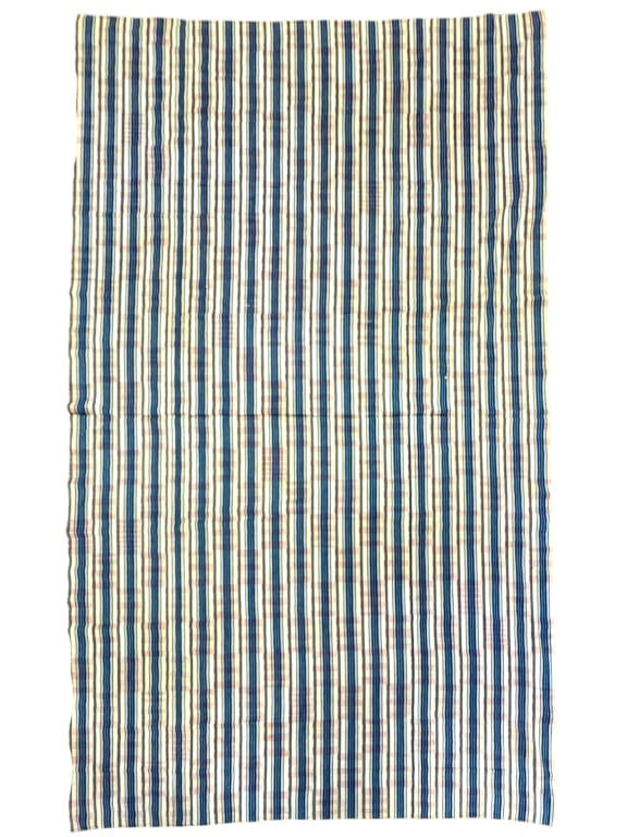 Men's Wrapper Bondouko Area Ivory Coast: 104" x 71". Minor edge wear, multiple small 1/4" Dia repairs. Overall good condition for age. Provenance: Collection of William and Diane Itter. Please see photos for condition and details.