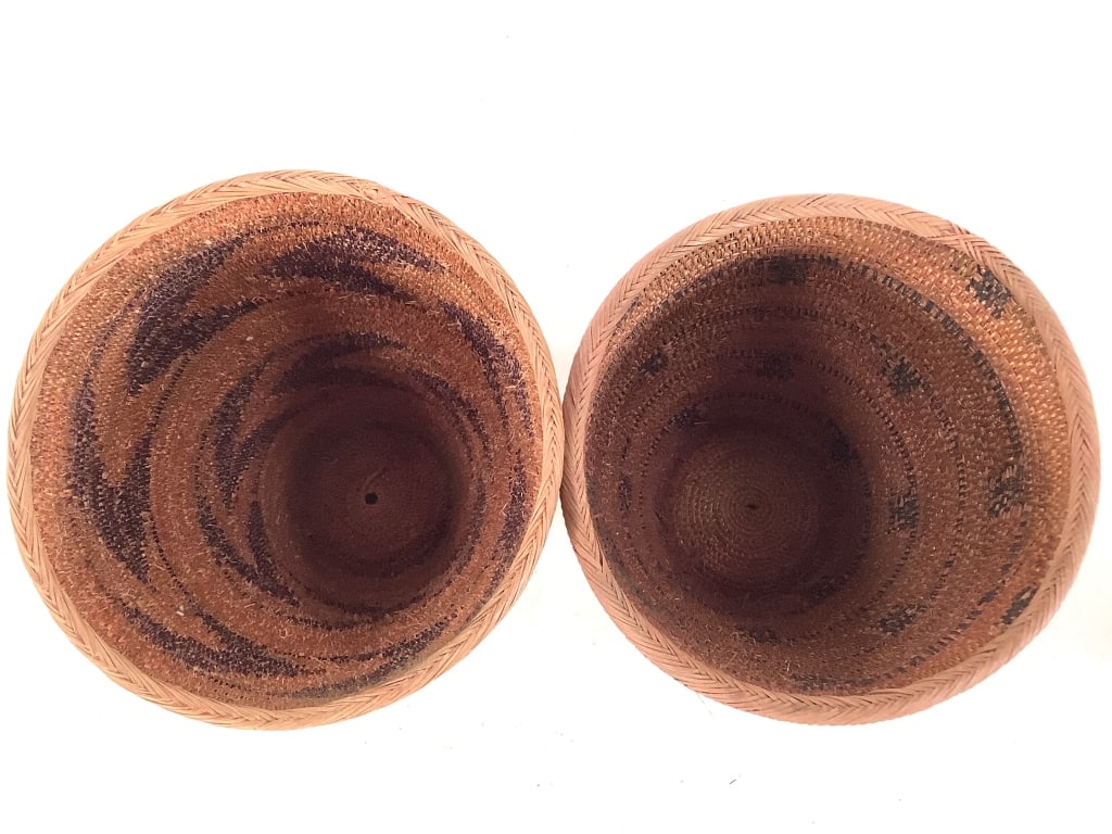 2 Tutsi Lidded Coiled Baskets - 3