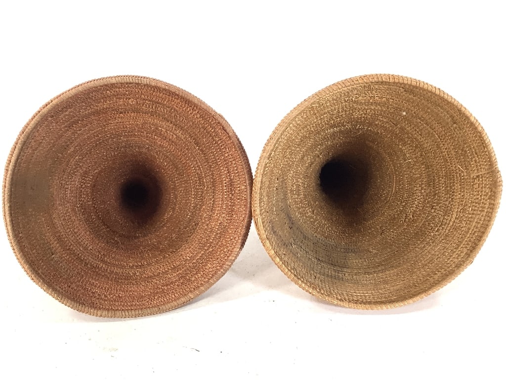 2 Tutsi Lidded Coiled Baskets - 5
