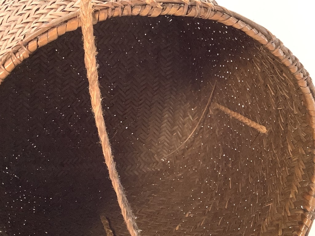 Kuba Lidded Basket DRC - 7