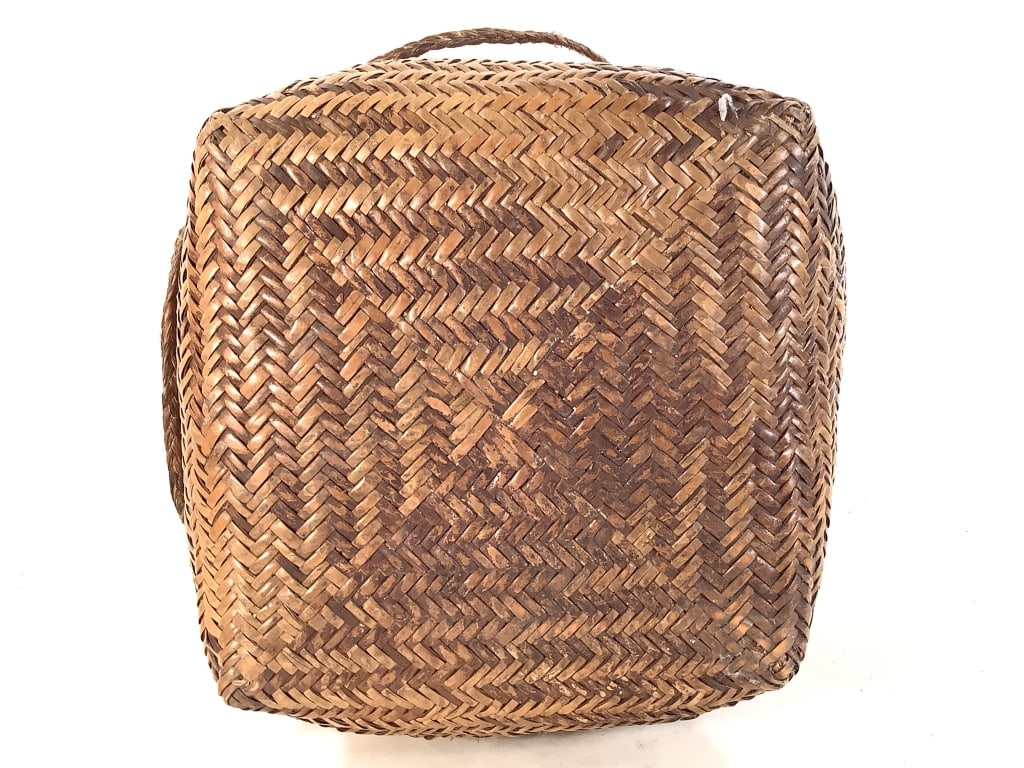 Kuba Lidded Basket DRC - 9