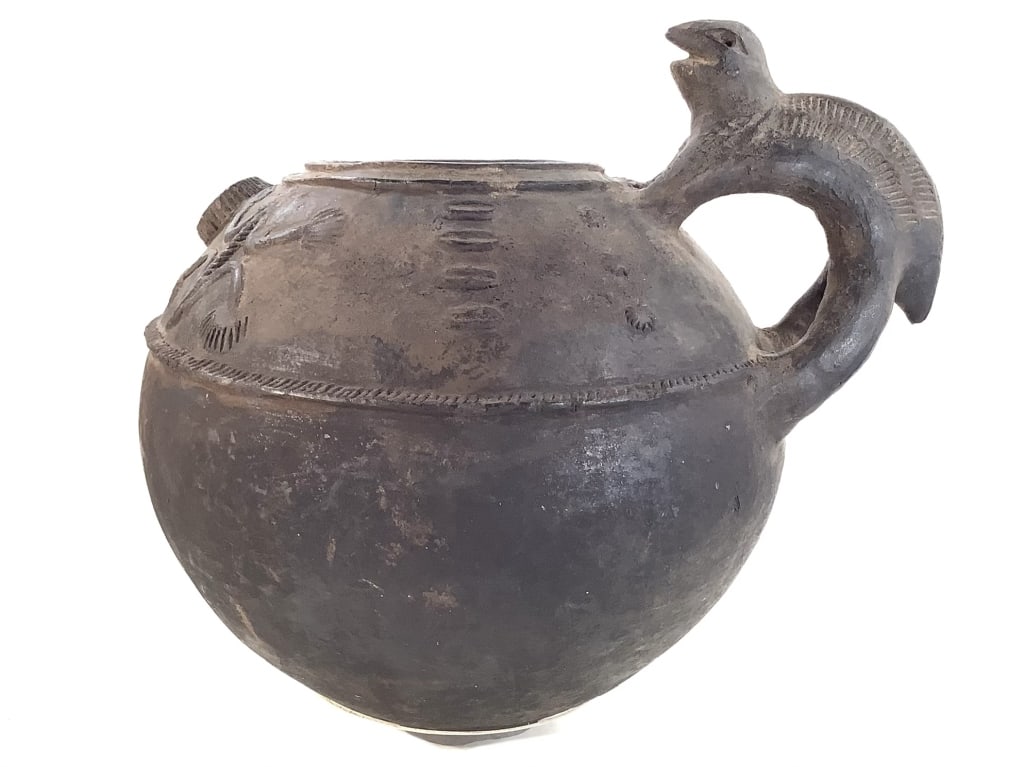 Bamileke Peoples Cameroon Medicine Vessel: 13"H x 13 1/2"W x 11"D. Please note: Some pots may have repairs that may not be noted. Provenance: Collection of William and Diane Itter. Please see photos for condition and details.