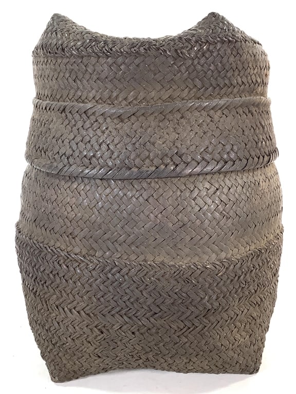 Kuba Lidded Basket DRC - 2