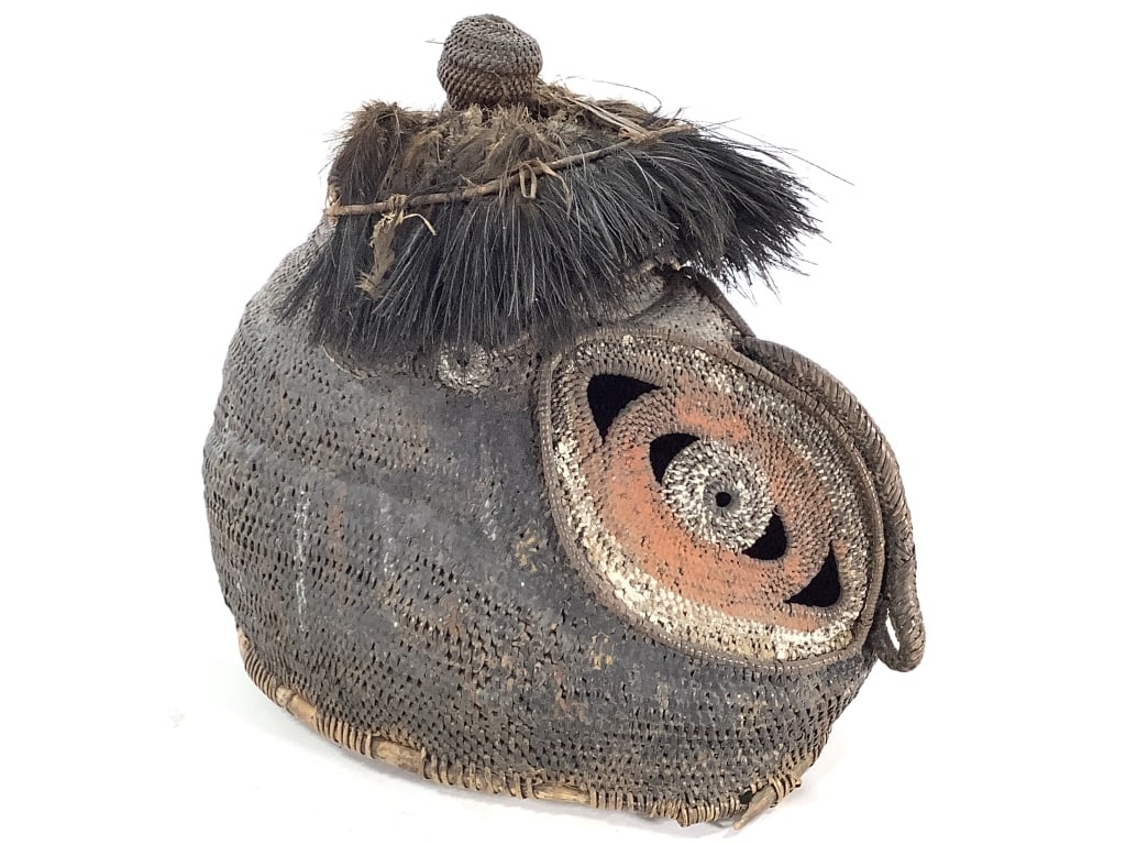 Abelam Yam Mask Papua New Guinea: 11"H x 14"Dia. Provenance: Collection of William and Diane Itter. Please see photos for condition and details.