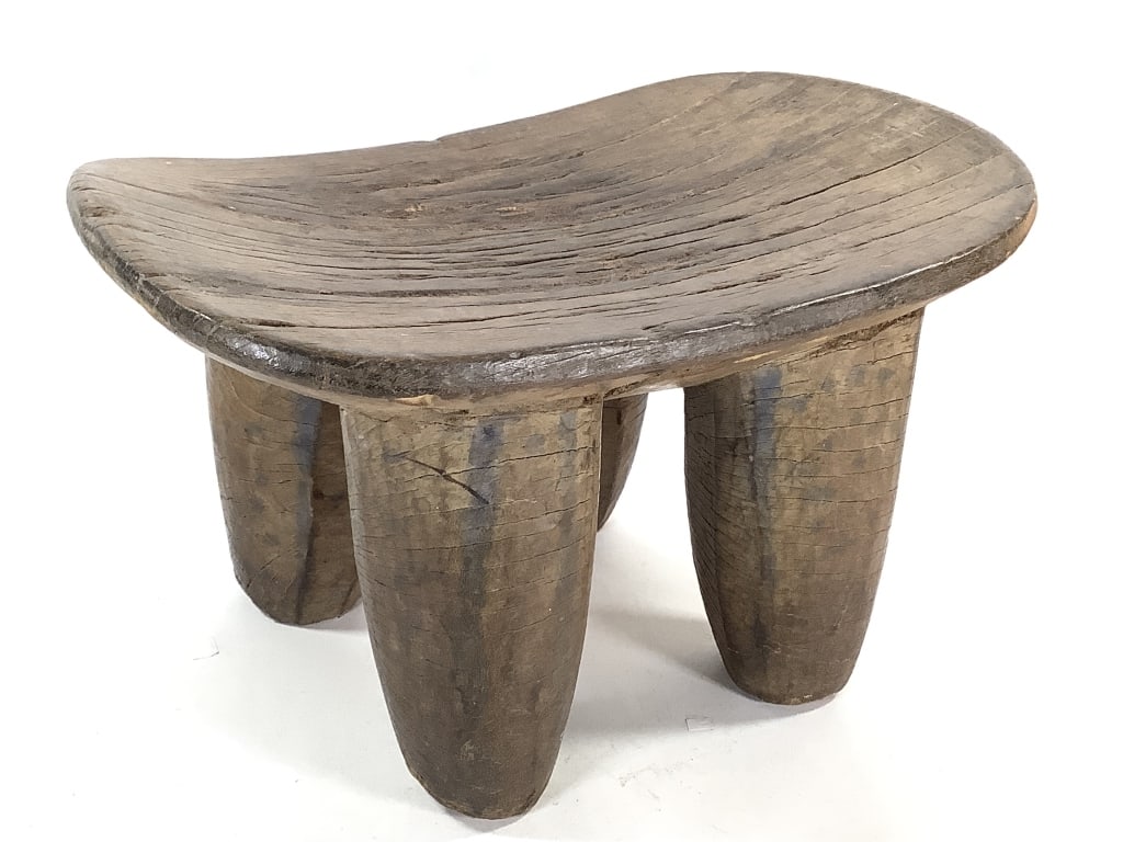 Senufo Stool West Africa: 10"H x 14"W. Provenance: Collection of William and Diane Itter. Please see photos for condition and details.