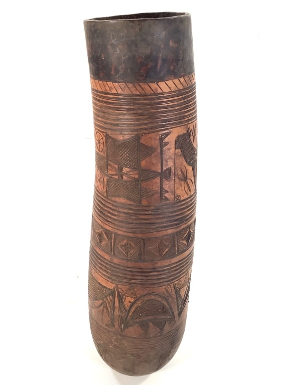 Incised Gourd Henna Paste Container Nigeria (1 of 9)