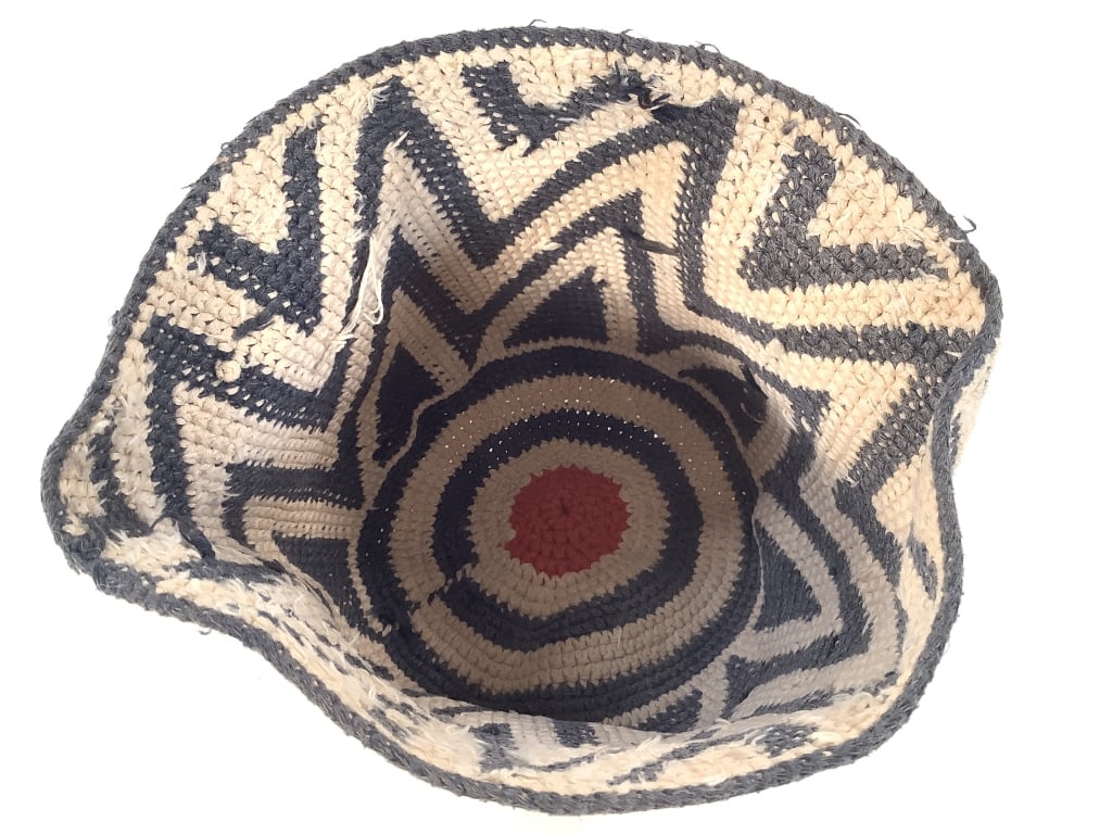 Cameroon Ashetu Hat w Zigzag Pattern - 5
