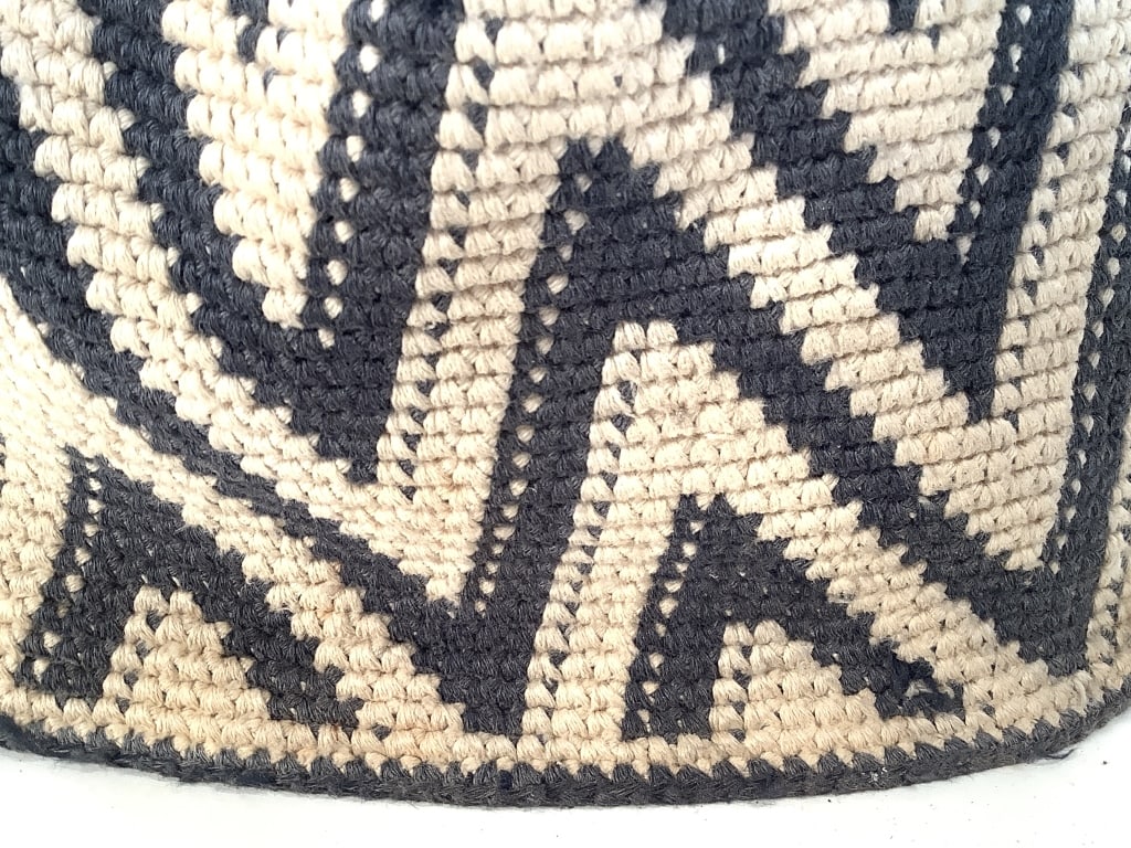 Cameroon Ashetu Hat w Zigzag Pattern - 8