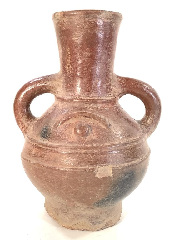 Mandinka Pot Vessel Gambia: 10 1/8"H x 7 1/2"Dia. Chip at base, 1/2"surface chip at side. Provenance: Collection of William and Diane Itter. Please see photos for condition and details. Please note: Some pots may have repairs