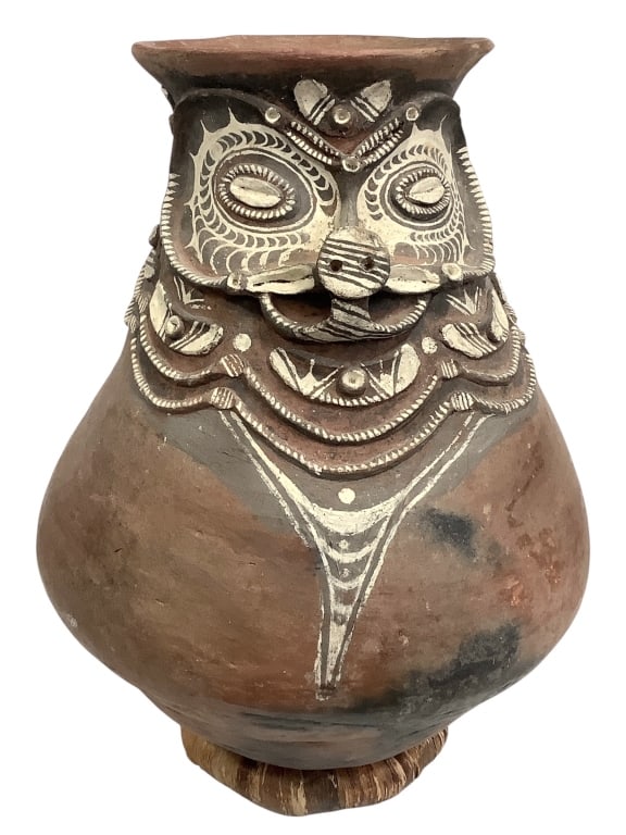 Sago Storage Vessel Papua New Guinea: 21"H x 17"Dia. Please note: Some pots/vessels may have repairs that may not be noted. Provenance: Collection of William and Diane Itter. Please see photos for condition and details.