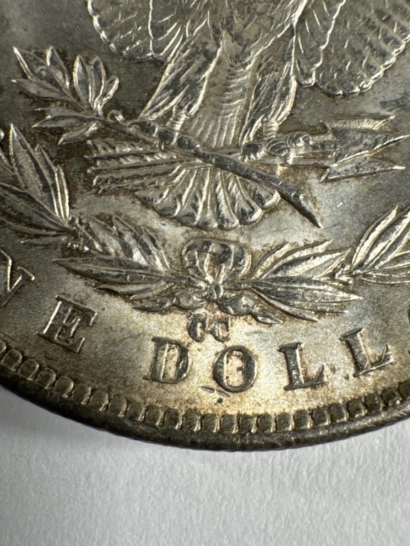 1891 CC Morgan Silver Dollar Spitting Eagle - 3