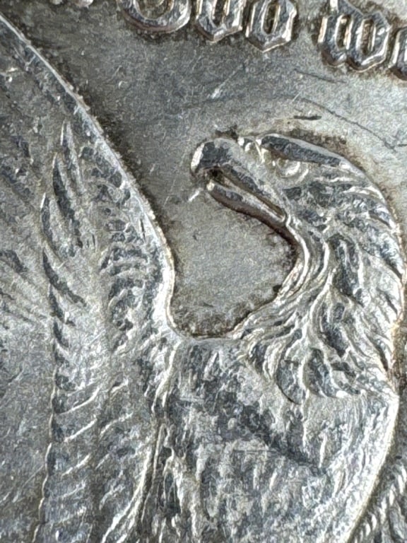 1891 CC Morgan Silver Dollar Spitting Eagle - 4