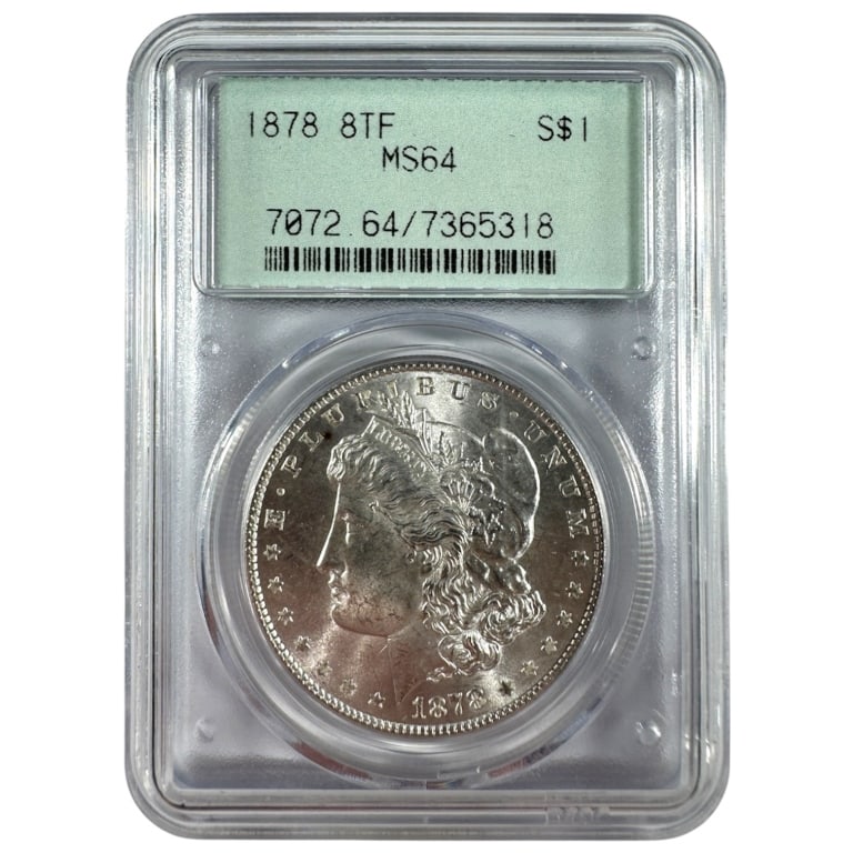 1878 8TF Morgan Dollar - PCGS MS64: Early Holder