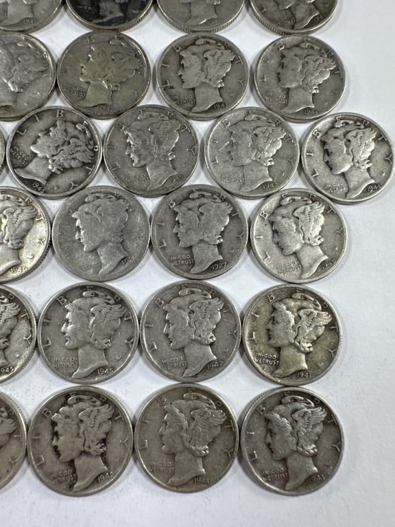 Roll 50 Mercury Dimes - Mixed Dates, Condition - 4