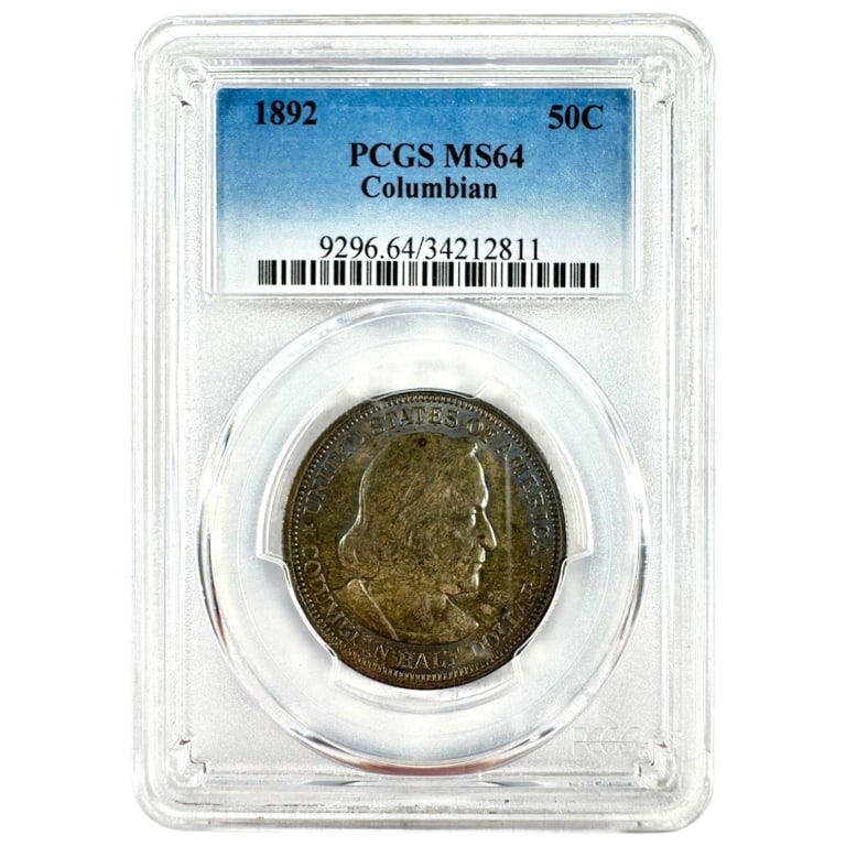 1892 Columbian Expo Commemorative Half PCGS MS64: See pictures