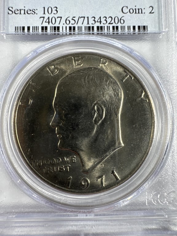 4 Different 1971 PCGS Slabbed Eisenhower Dollars - 3