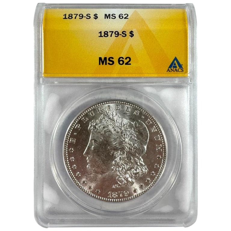 1879 S Morgan Dollar ANACS MS62: See pictures