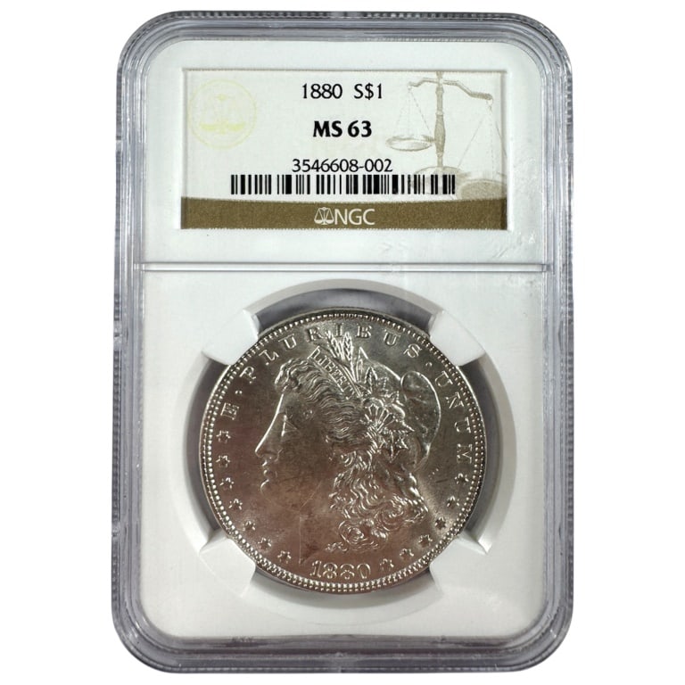 1880 Morgan Dollar NGC MS63: See pictures