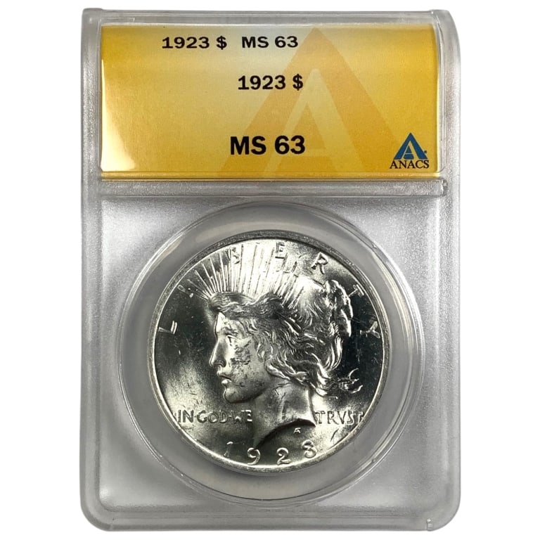 1923 Peace Dollare ANACS MS63: See pictures
