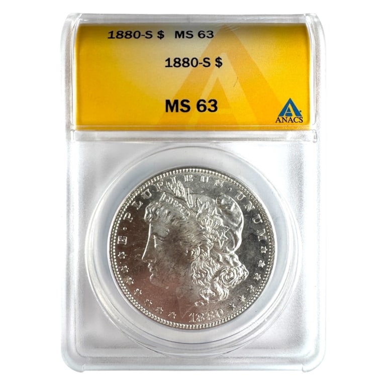 1880 S Morgan Dollar ANACS MS63: See pictures