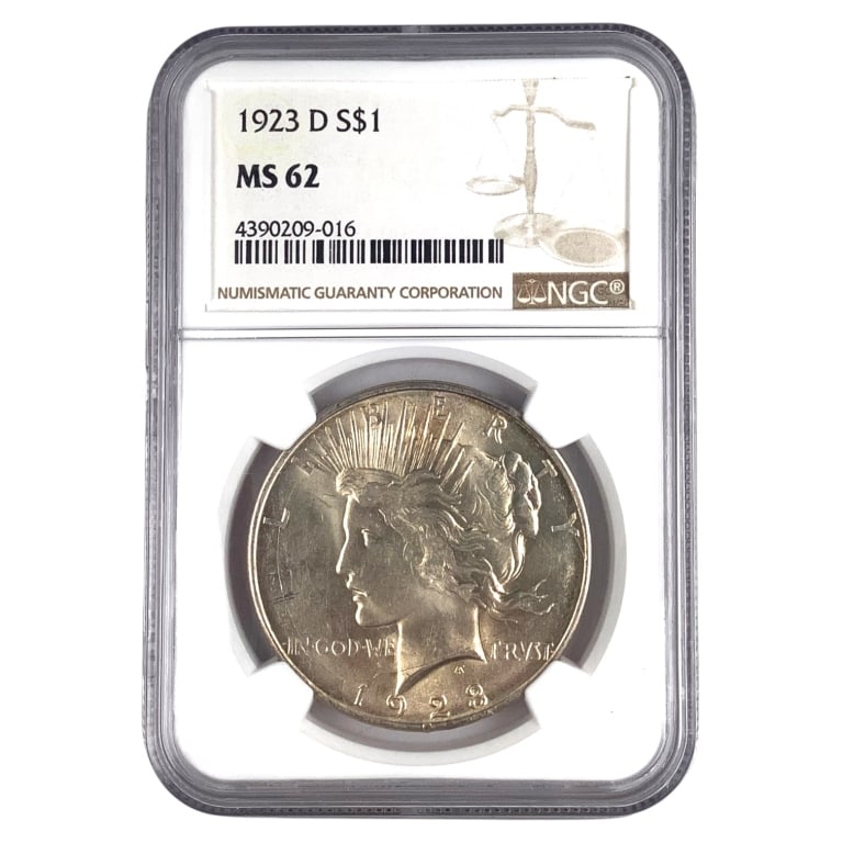 1923 D Peace Dollar NGC MS62 (1 of 4)